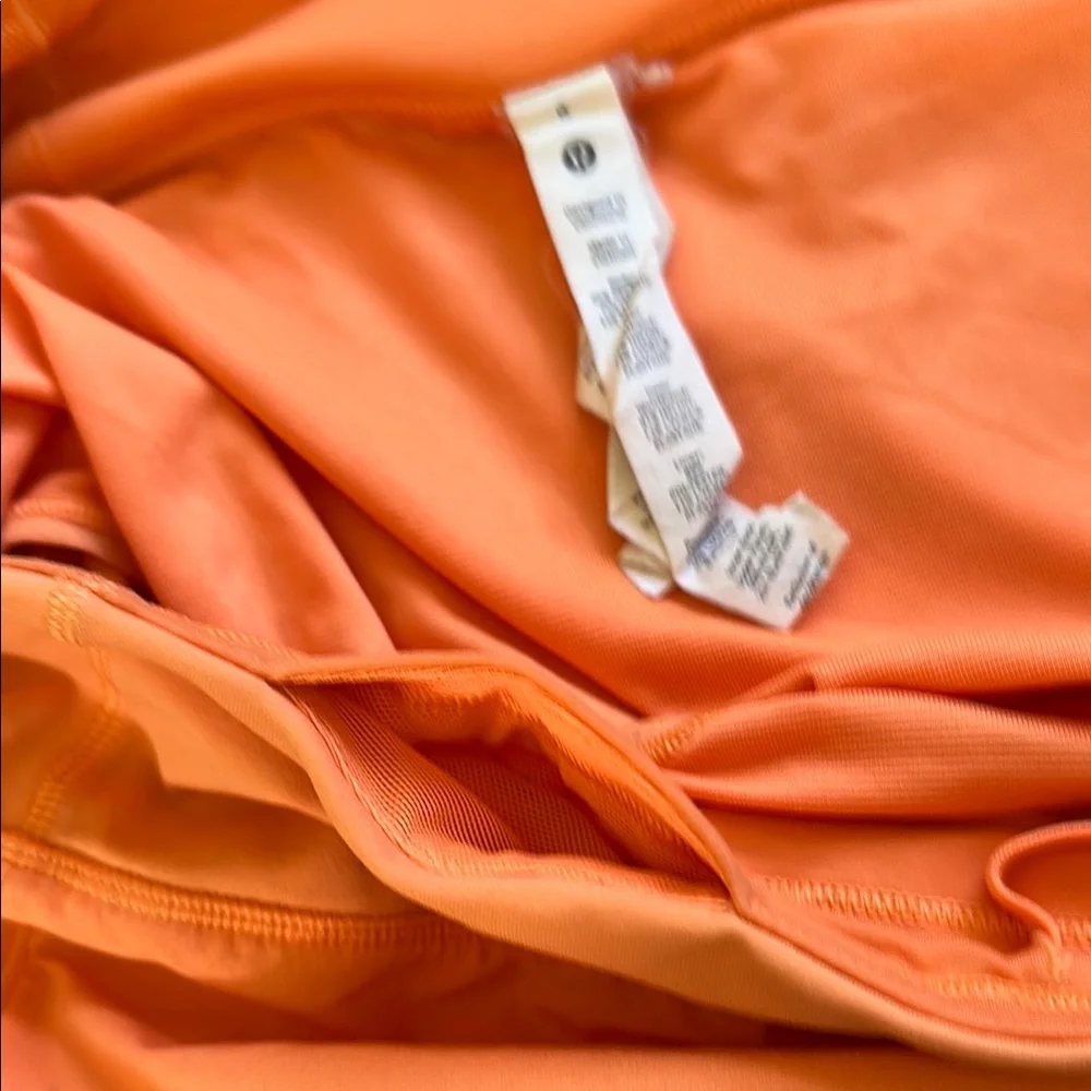 Lululemon Women's Orange Speed Up Shorts size 6 - Picture 12 of 14